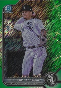 2022 Bowman Chrome - Prospects Green Shimmer Refractor #BCP-185 Jose Rodriguez Front
