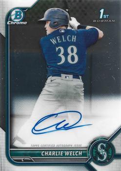 2022 Bowman Chrome - Prospect Autographs #CPA-CW Charlie Welch Front