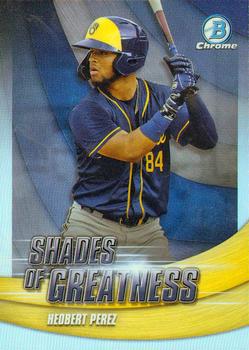 2022 Bowman Chrome - Shades of Greatness #SG-29 Hedbert Perez Front