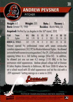 2011 Choice Great Lakes Loons #30 Andrew Pevsner Back