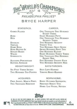 2022 Topps Allen & Ginter X #16 Bryce Harper Back