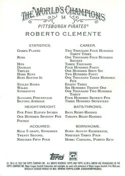 2022 Topps Allen & Ginter X #54 Roberto Clemente Back