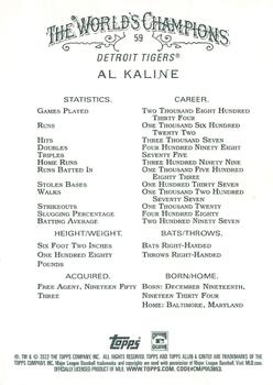 2022 Topps Allen & Ginter X #59 Al Kaline Back