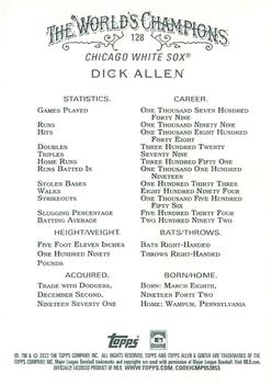 2022 Topps Allen & Ginter X #128 Dick Allen Back