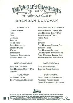 2022 Topps Allen & Ginter X #248 Brendan Donovan Back