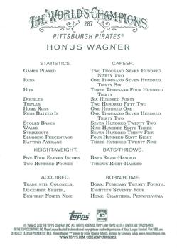 2022 Topps Allen & Ginter X #287 Honus Wagner Back