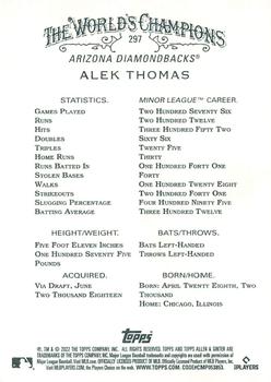 2022 Topps Allen & Ginter X #297 Alek Thomas Back