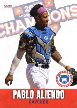 2022 Choice South Bend Cubs Midwest League Champions #01 Pablo Aliendo Front