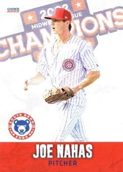 2022 Choice South Bend Cubs Midwest League Champions #07 Joe Nahas Front