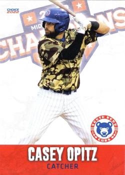 2022 Choice South Bend Cubs Midwest League Champions #09 Casey Opitz Front
