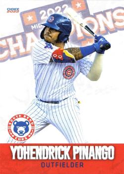 2022 Choice South Bend Cubs Midwest League Champions #11 Yohendrick Pinango Front