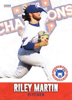 2022 Choice South Bend Cubs Midwest League Champions #28 Riley Martin Front