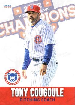 2022 Choice South Bend Cubs Midwest League Champions #32 Tony Cougoule Front