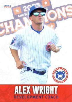 2022 Choice South Bend Cubs Midwest League Champions #34 Alex Wright Front