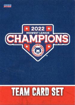 2022 Choice South Bend Cubs Midwest League Champions #NNO Checklist Front