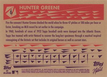 2022 Topps x Naturel 1952 Topps #6 Hunter Greene Back