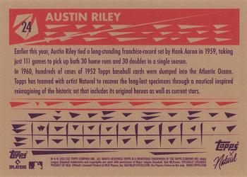 2022 Topps x Naturel 1952 Topps #24 Austin Riley Back