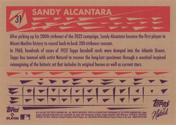 2022 Topps x Naturel 1952 Topps #31 Sandy Alcantara Back