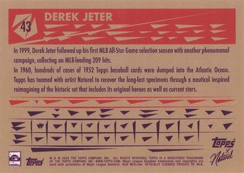 2022 Topps x Naturel 1952 Topps #43 Derek Jeter Back