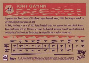 2022 Topps x Naturel 1952 Topps #44 Tony Gwynn Back