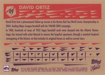 2022 Topps x Naturel 1952 Topps #49 David Ortiz Back