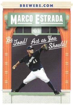 2012 Milwaukee Brewers Police - AAA Insurance in Glendale #NNO Marco Estrada Front