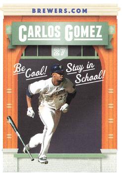 2012 Milwaukee Brewers Police - AAA Insurance in Glendale #NNO Carlos Gomez Front