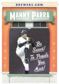 2012 Milwaukee Brewers Police - AAA Insurance in Glendale #NNO Manny Parra Front