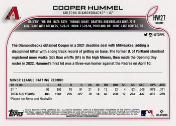 2022 Topps Holiday #HW27 Cooper Hummel Back