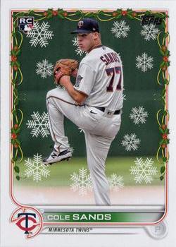 2022 Topps Holiday #HW37 Cole Sands Front