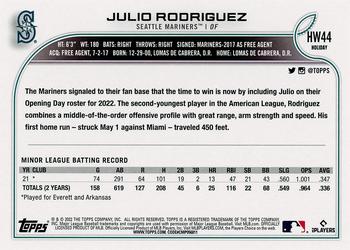 2022 Topps Holiday #HW44 Julio Rodriguez Back