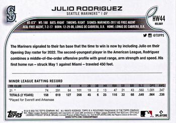 2022 Topps Holiday #HW44 Julio Rodriguez Back