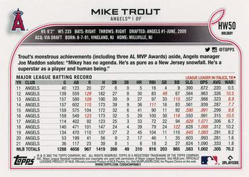 2022 Topps Holiday #HW50 Mike Trout Back