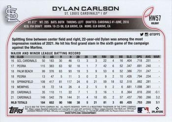 2022 Topps Holiday #HW57 Dylan Carlson Back