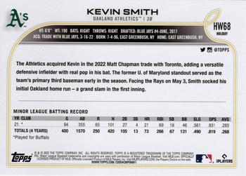 2022 Topps Holiday #HW68 Kevin Smith Back