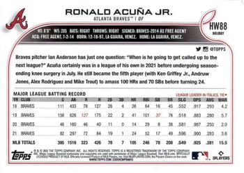 2022 Topps Holiday #HW88 Ronald Acuña Jr. Back