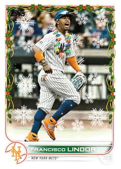 2022 Topps Holiday #HW90 Francisco Lindor Front