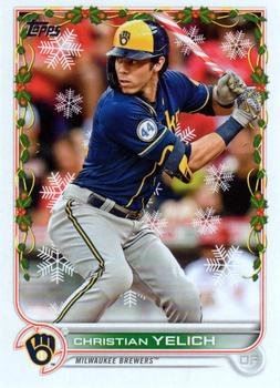 2022 Topps Holiday #HW185 Christian Yelich Front