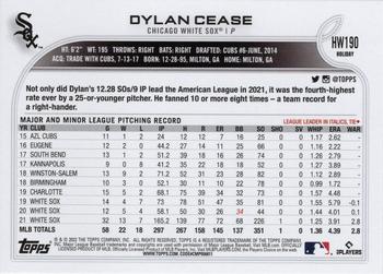2022 Topps Holiday #HW190 Dylan Cease Back