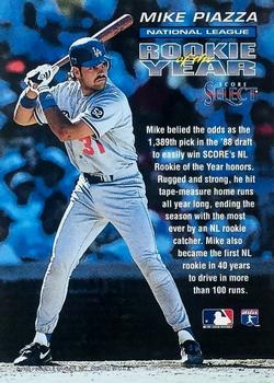1993 Select Rookie & Traded - Rookie of the Year #NNO Mike Piazza Back