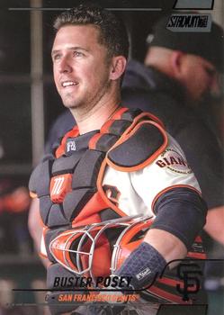 2022 Stadium Club - Black Foil #68 Buster Posey Front