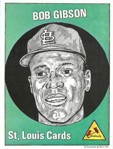 1983 O'Connell and Son Baseball Greats #8 Bob Gibson  Front