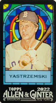 2022 Topps Allen & Ginter - Mini Rip Exclusives Stained Glass #389 Carl Yastrzemski Front