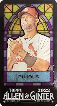 2022 Topps Allen & Ginter - Mini Rip Exclusives Stained Glass #399 Albert Pujols Front
