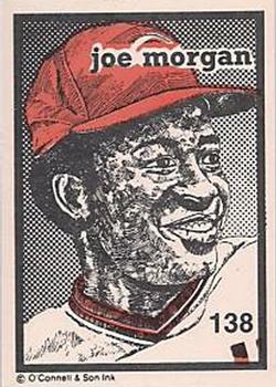 1984-89 O'Connell and Son Ink #138 Joe Morgan Front