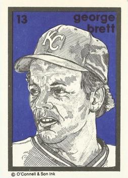 1984-89 O'Connell and Son Ink #13 George Brett Front