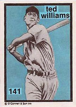 1984-89 O'Connell and Son Ink #141 Ted Williams Front