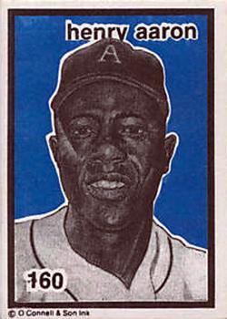 1984-89 O'Connell and Son Ink #160 Hank Aaron Front