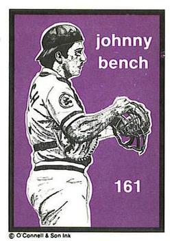 1984-89 O'Connell and Son Ink #161 Johnny Bench Front