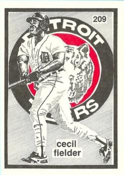 1984-89 O'Connell and Son Ink #209 Cecil Fielder Front